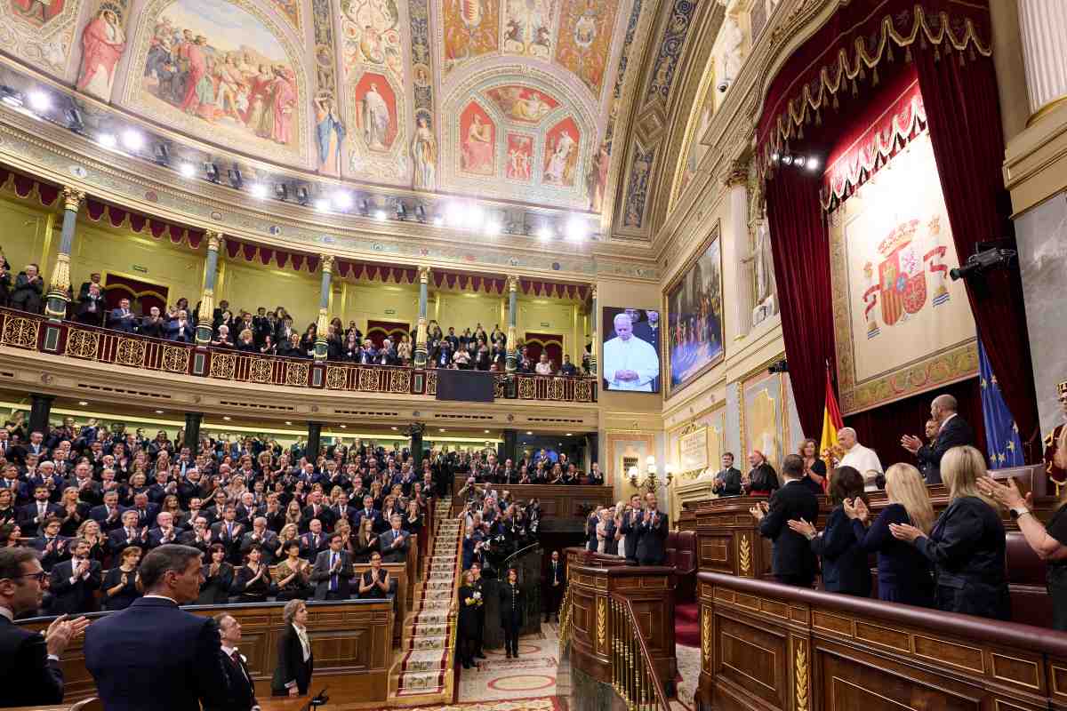 Histórico discurso del papa en el Congreso. Foto: Congreso de los Diputados.
