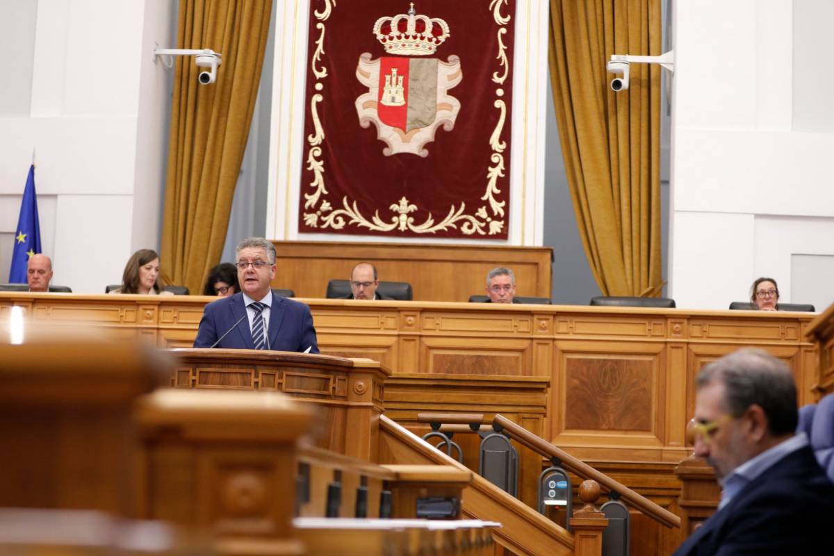 Intervención del diputado del PP Juan Antonio Moreno Moya en el pleno de las Cortes de Castilla-La Mancha.