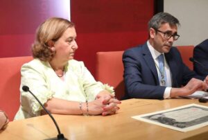 Concepción Cedillo, presidenta de la Diputación, y Eduardo Sánchez Butragueño. director de la Rabacht.