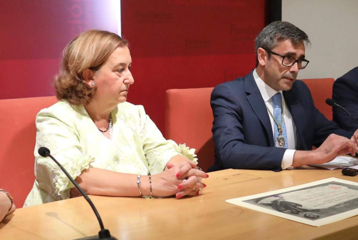 Concepción Cedillo, presidenta de la Diputación, y Eduardo Sánchez Butragueño. director de la Rabacht.