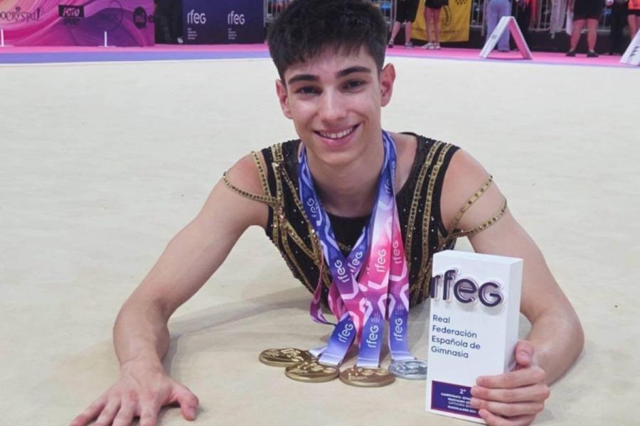 El gimnasta talaverano Raúl Fresneda, subcampeón de España en categoría sénior