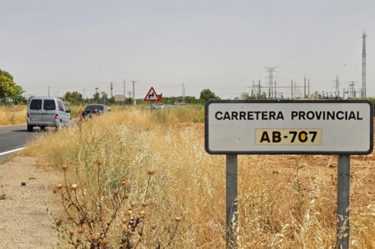 Carretera provincial AB-707, en Villarrobledo (Albacete)