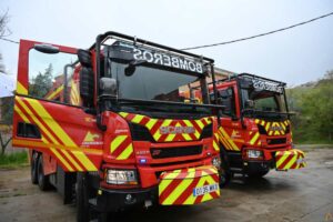 Imagen de dos camiones de bomberos del SCIS de Ciudad Real