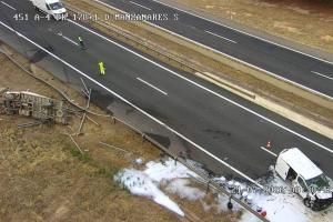 Imagen del accidente captada por una de las cámaras de la DGT