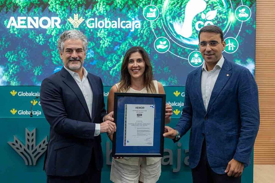 Globalcaja obtiene el reconocimiento de AENOR ‘Huella de Carbono CO2 Calculado’