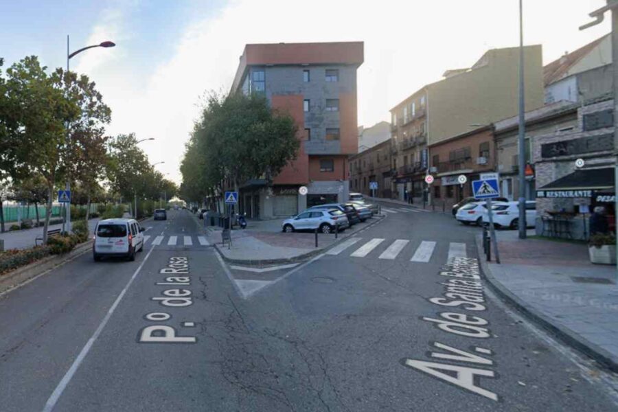 Herido un motorista al sufrir un accidente en el Paseo de la Rosa, en Toledo