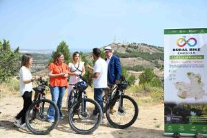 Patricia Franco, durante la presentación del proyecto 'Rural Bike Conecta CLM'.