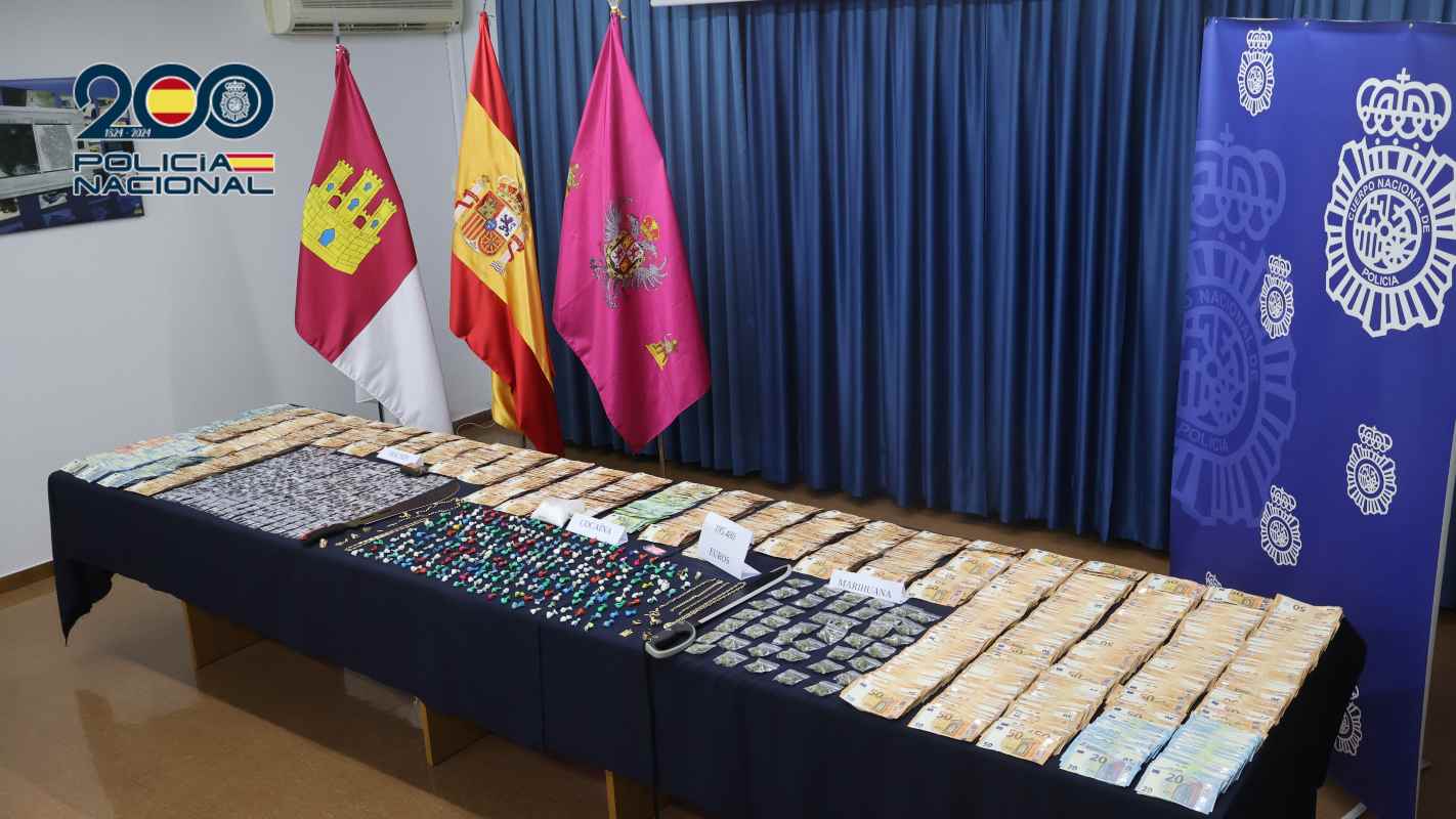 Panorámica general de lo incautado.