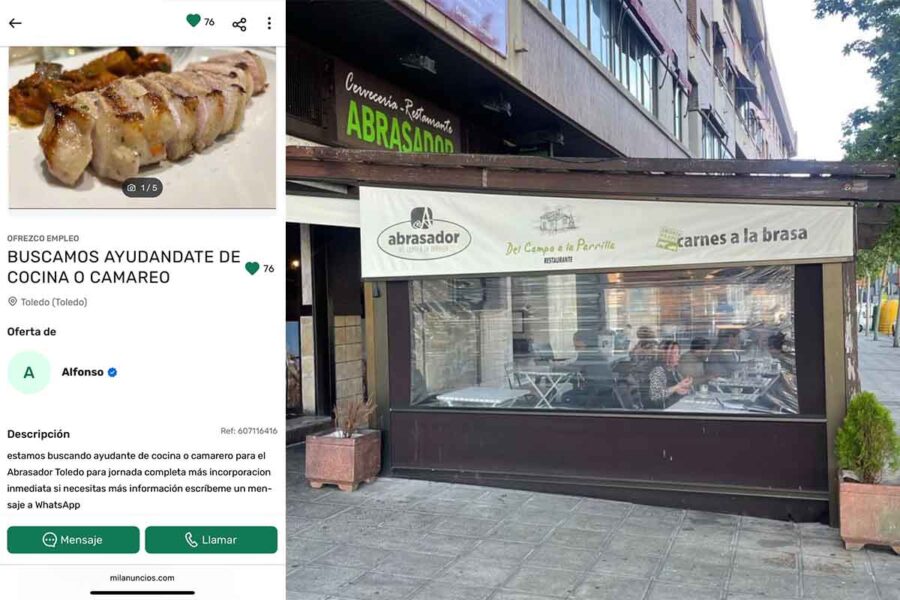 Estafan a 16 personas con una falsa oferta laboral suplantando la identidad del restaurante Abrasador de Toledo