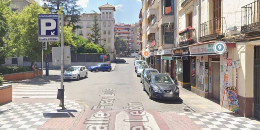 Calle Fray Luis de León, en Cuenca.