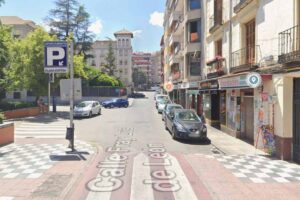 Calle Fray Luis de León, en Cuenca.
