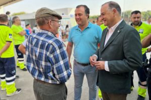 El alcalde José Julián Gregorio y el concejal de Medioambiente David Moreno