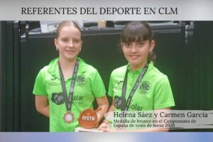 Helena Sáez y Carmen García. Medalla de bronce en el Campeonato de España de tenis de mesa 2026