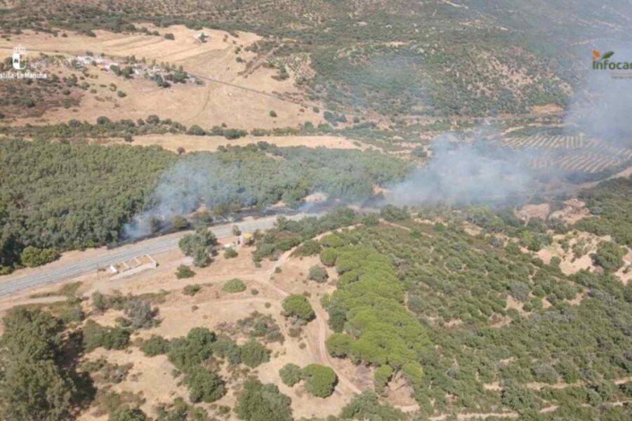 Extinguió el incendio de Almodovar del Campo (Ciudad Real), que llegó a nivel 1