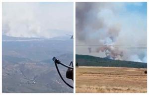 Imágenes del incendio de la Sierra Norte de Guadalajara.