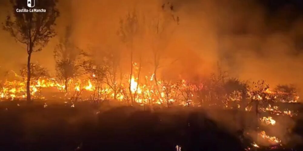Incendio de La Mierla (Guadalajara). Foto: Infocam