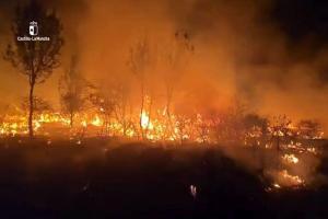 Incendio de La Mierla (Guadalajara). Foto: Infocam