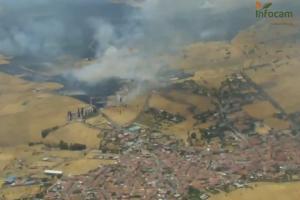 Imagen del incendio entre Hinojosas de Calatrava y Cabezarrubias del Puerto