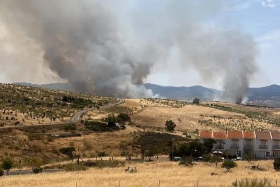«Solo podemos esperar»: vecinos de Hinojosas viven con preocupación el incendio y temen por sus fincas y animales