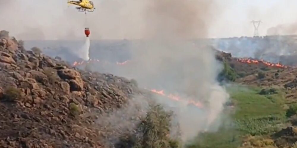 Incendio forestal en La Guardia (Toledo). Foto: Infocam