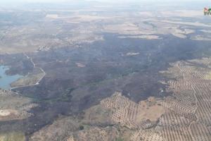 Incendio de La Guardia (Toledo). Foto: Infocam