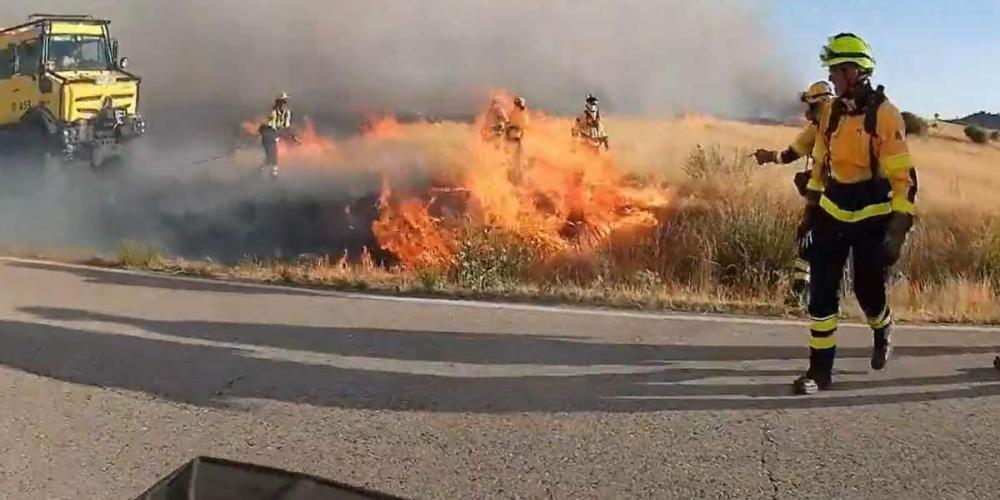 Incendio en la Sierra Norte de Guadalajara.