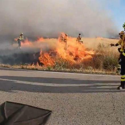 Incendio en la Sierra Norte de Guadalajara.