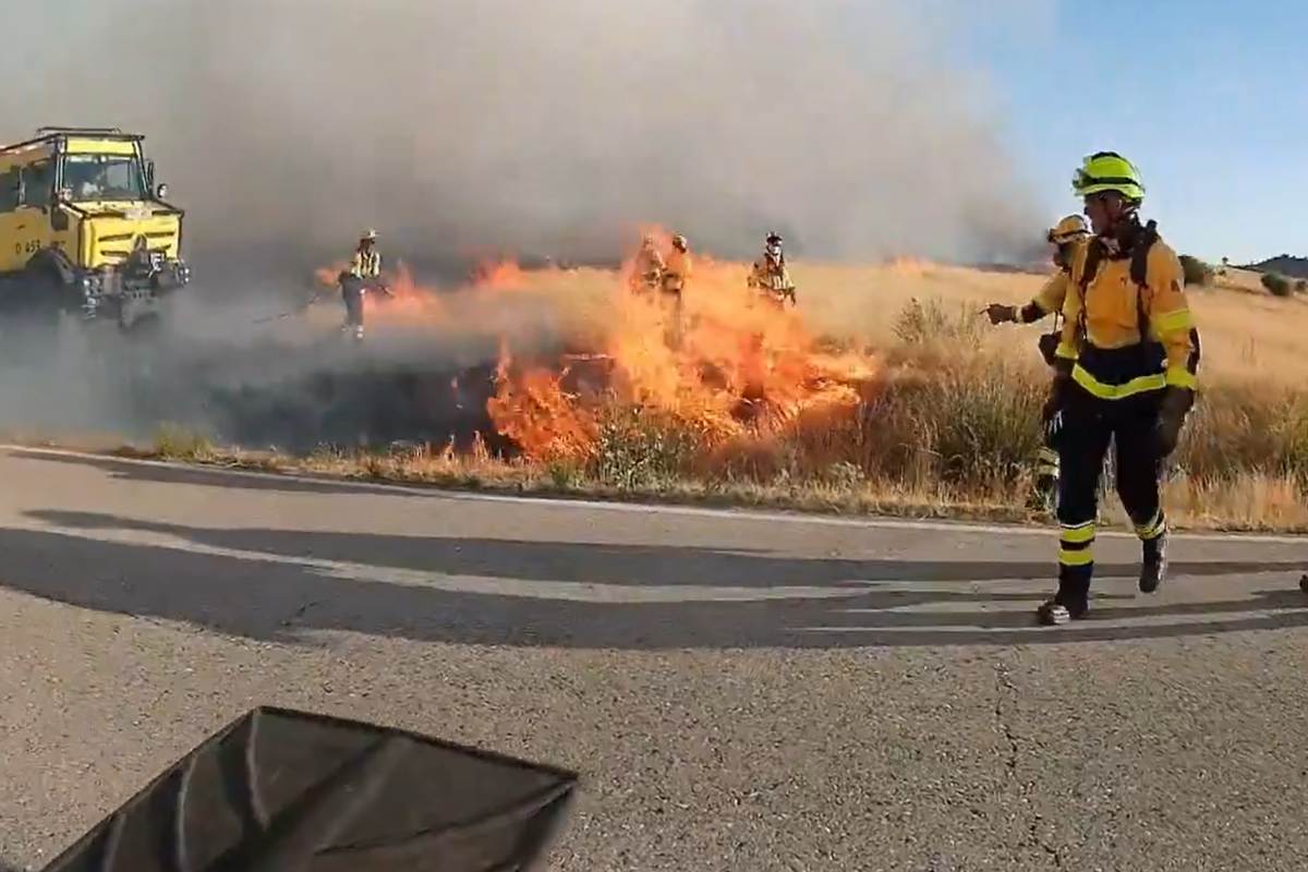 Incendio en la Sierra Norte de Guadalajara.
