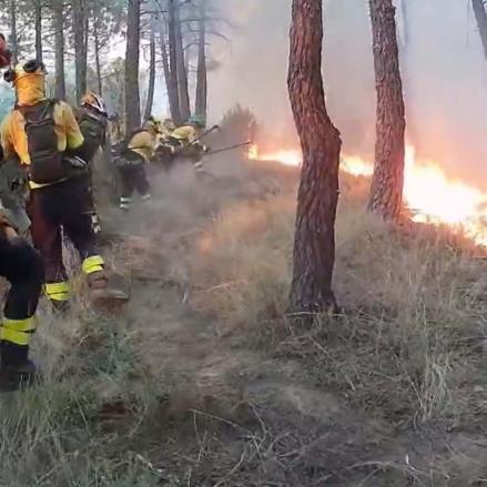 Incendio en la Sierra Norte de Guadalajara.