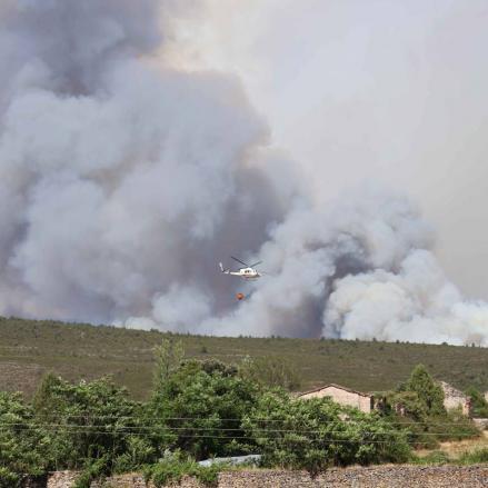 Incendio en la Sierra Norte de Guadalajara.