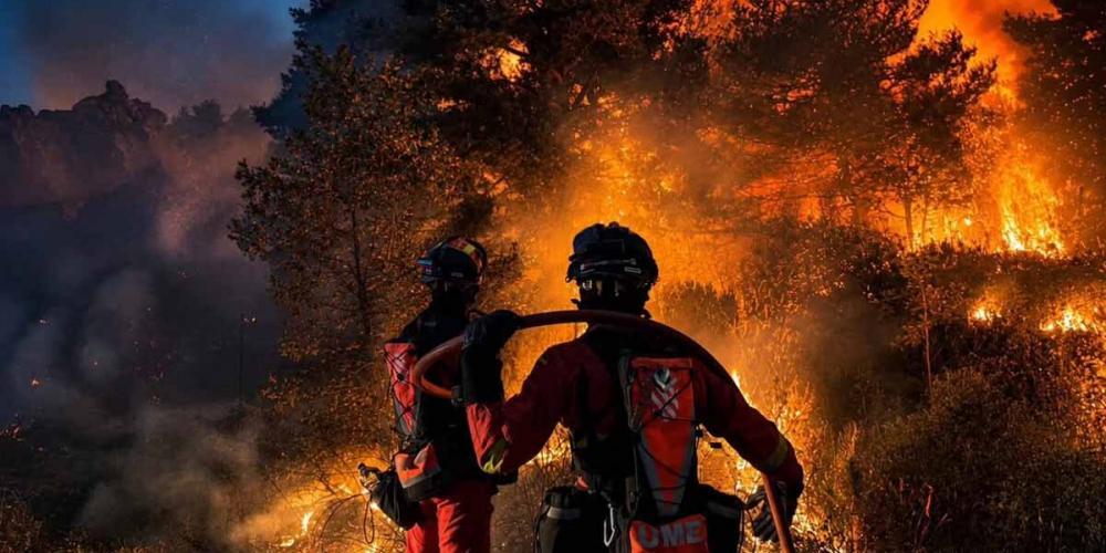 Foto de archivo de la UME en el incendio de La Mierla (Guadalajara). Foto: @deleggobclm.