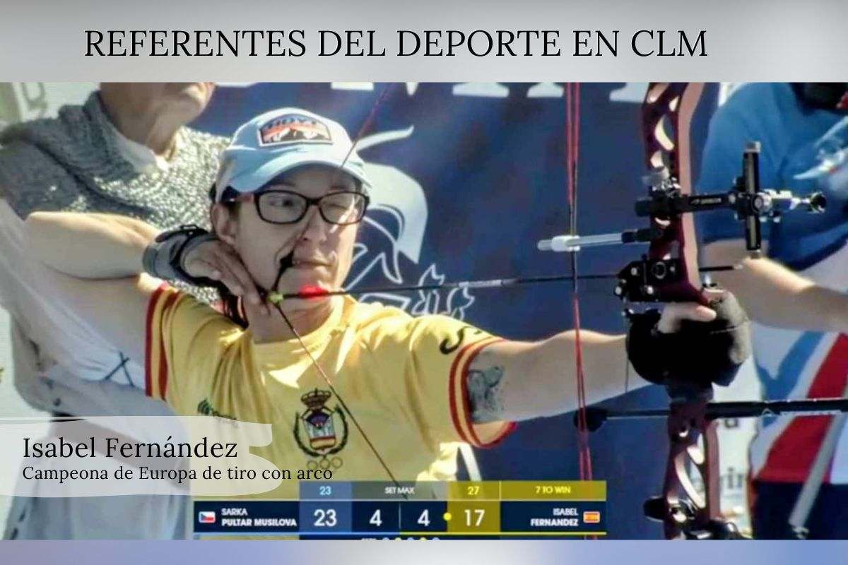 Isabel Fernández, tirando en la final del Europeo. Foto: @RFETA.