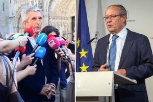 El delegado del Gobierno en Castilla-La Mancha, José Pablo Sabrido, y el consejero de Hacienda, Administraciones Públicas y Transformación Digital de Castilla-La Mancha, Juan Alfonso Ruiz Molina.