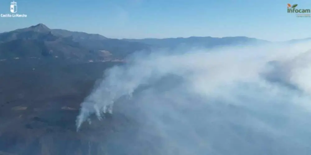 Incendio en la Sierra Norte de Guadalajara.