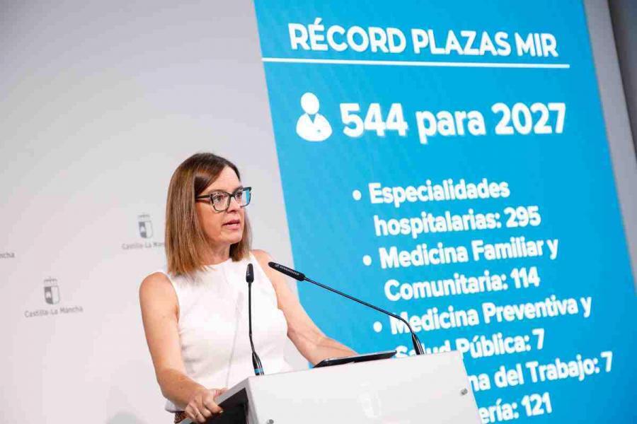 Castilla-La Mancha ofertará 544 plazas MIR y el resto de FSE en 2027, su récord histórico