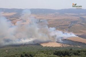 El incendio de Retuerta del Bullaque, cuando estaba operativo.