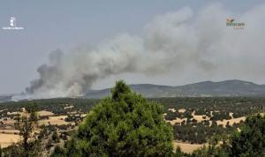Incendio en Selas (Guadalajara). Foto: Infocam.