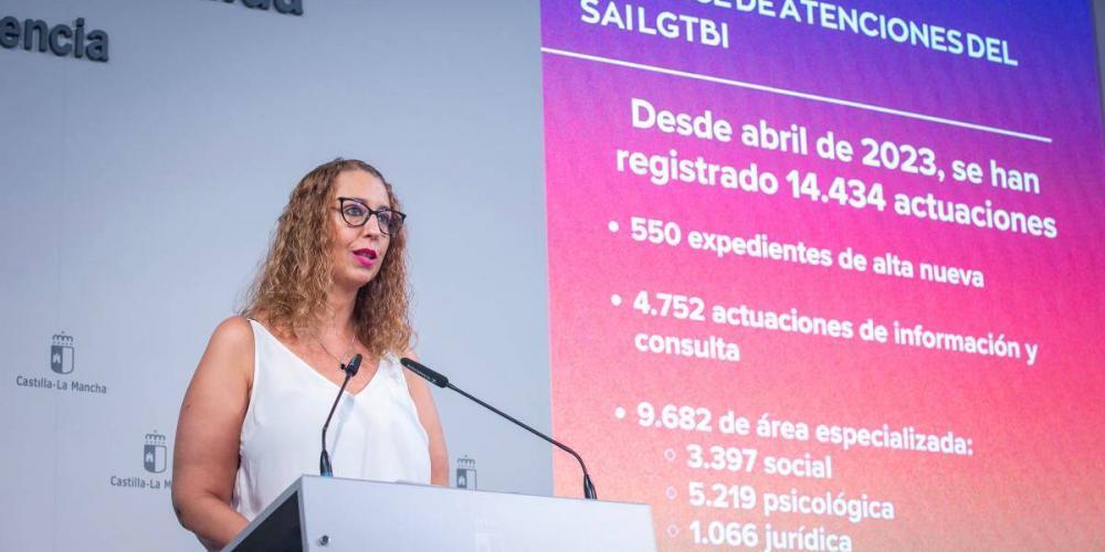 La consejera de Igualdad, Sara Simón. (Foto: A. Pérez Herrera // JCCM)