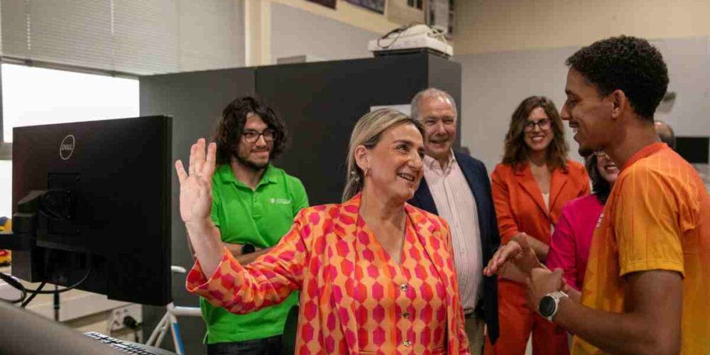 La ministra de Educación, Formación Profesional y Deportes, Milagros Tolón, en un acto en la Facultad de Deportes, en Toledo. Foto: Europa Press/Juanma Jiménez.