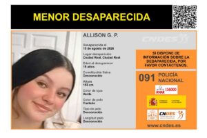 Imagen difundida por el Centro Nacional de Desaparecidos