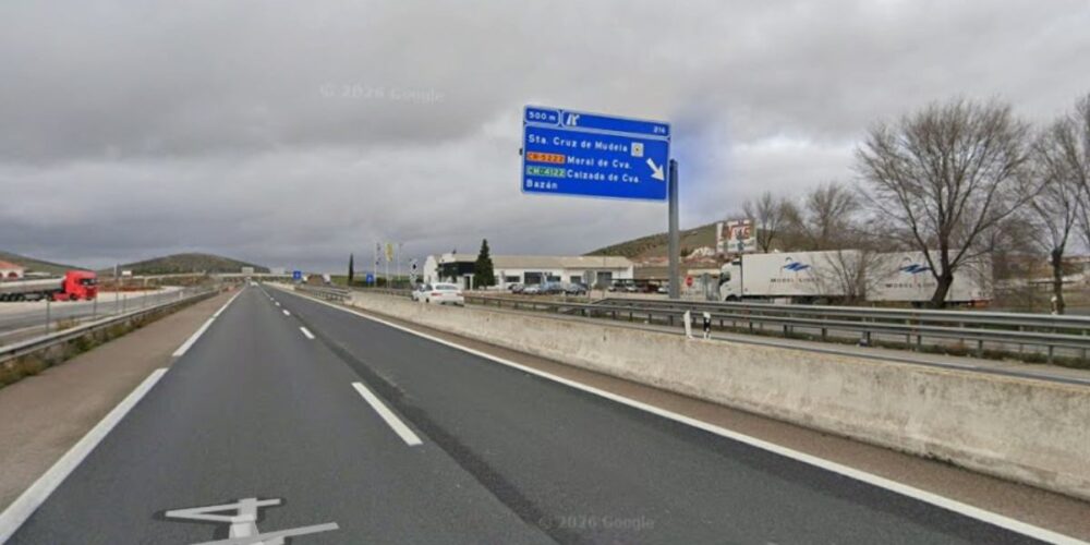 La A-4 en las cercanías del accidente.