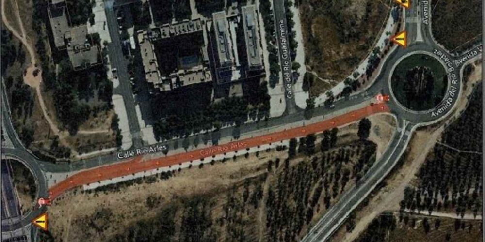 Calle Río Arlés, en el Polígono de Toledo.