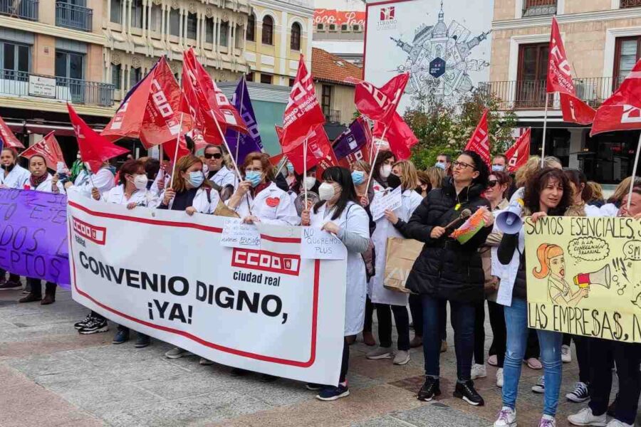 CCOO anuncia movilizaciones si no hay avances en el convenio de atención sociosanitaria a domicilio de Ciudad Real