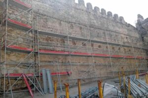 Obras de consolidación del Castillo de Escalona.