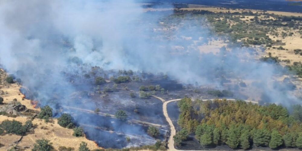 Incendio en Riofrío del Llano (Guadalajara). Foto: Infocam
