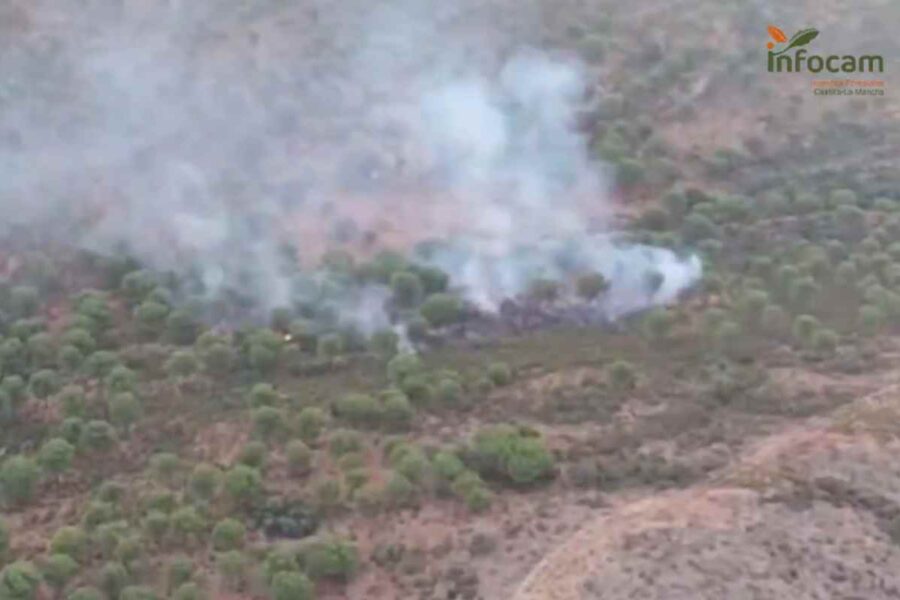 Tarde de incendios en Castilla-La Mancha: 60 efectivos trabajan en Miguelturra