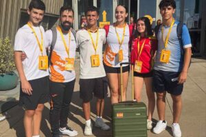 De izquierda a derecha: Carlos Martínez, Álvaro Jiménez, Nicolás Balmaseda, Marta González, Celia Cofrades y Rodrigo García de Blas.