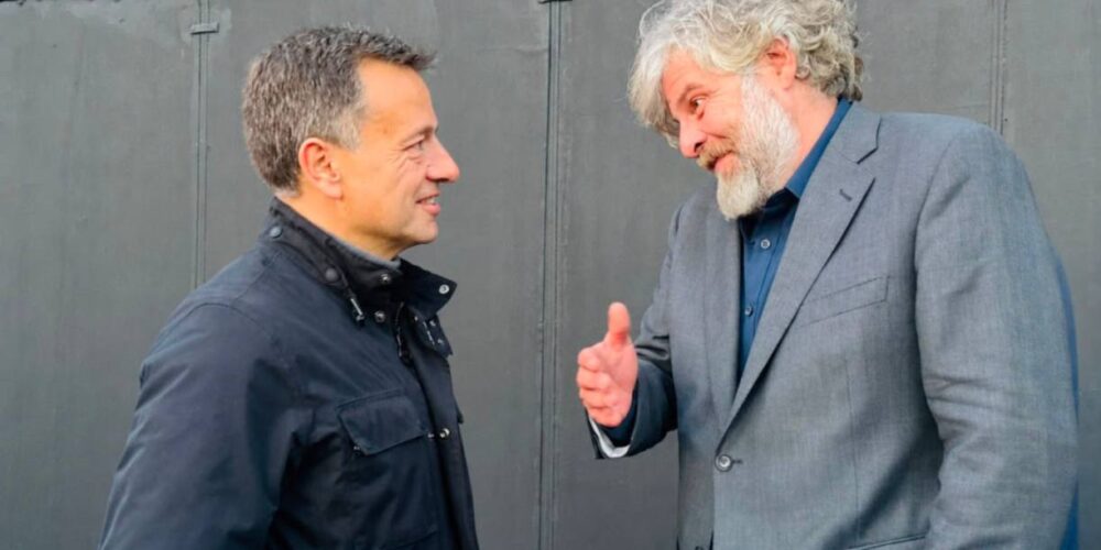El alcalde de Albacete, Manuel Serrano y Raúl Cimas.