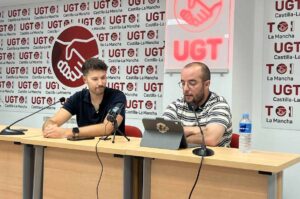 Rueda de prensa dada por RUGE, la organización de jóvenes de UGT.