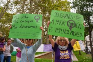 Imagen de archivo de una manifestación en favor del aborto en la sanidad pública